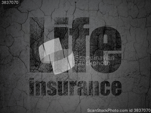 Image of Insurance concept: Life Insurance on grunge wall background