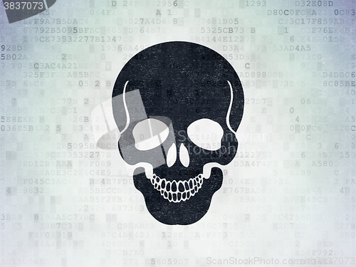 Image of Medicine concept: Scull on Digital Paper background