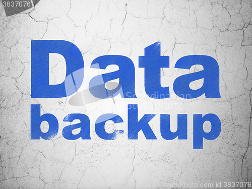 Image of Information concept: Data Backup on wall background