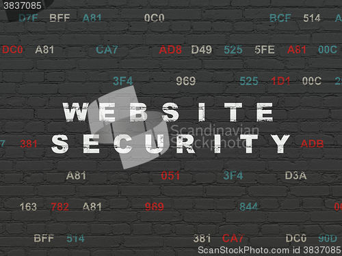 Image of Protection concept: Website Security on wall background