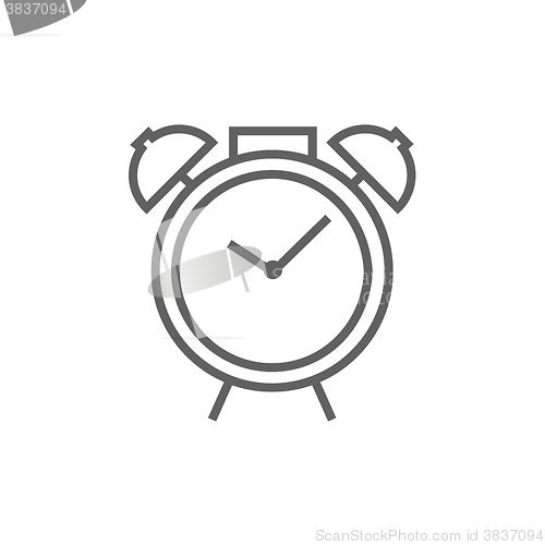 Image of Alarm clock line icon.