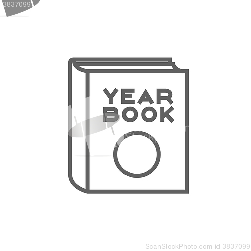 Image of Yearbook line icon.