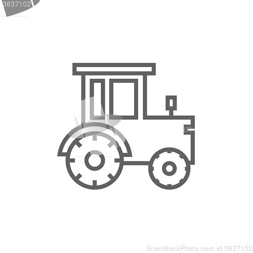 Image of Tractor line icon.