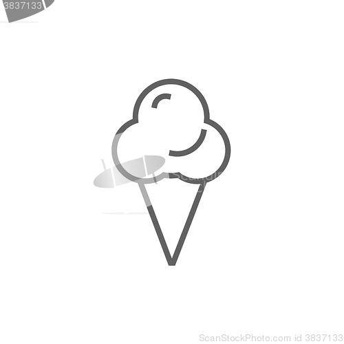 Image of Ice cream line icon.