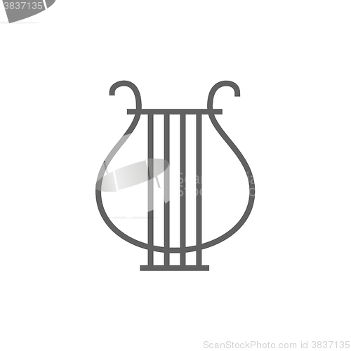 Image of Lyre line icon.