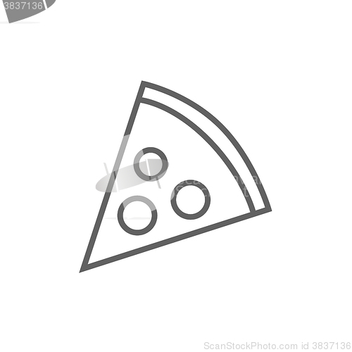 Image of Pizza slice line icon.