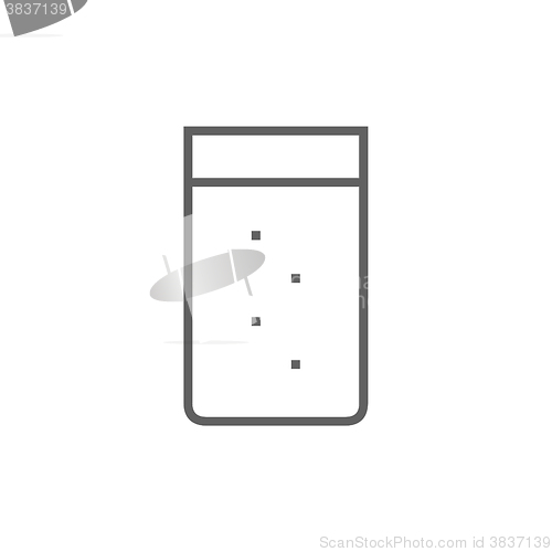 Image of Glass of water line icon.