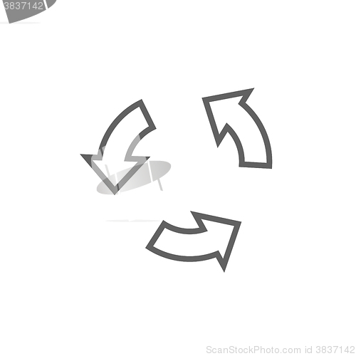 Image of Replay button line icon.