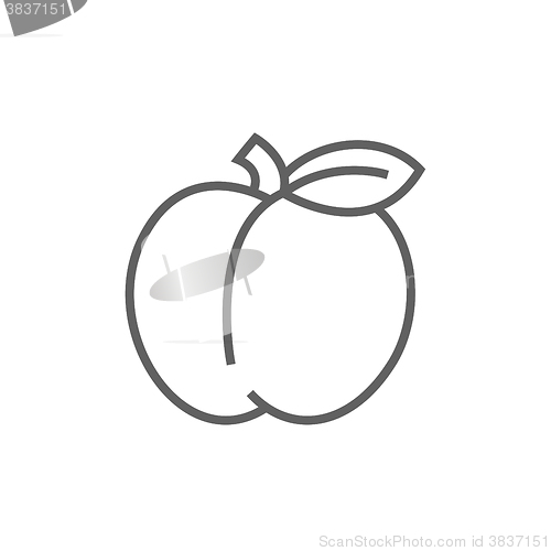 Image of Apple line icon.