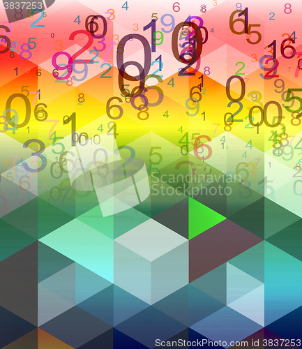 Image of abstract numbers background