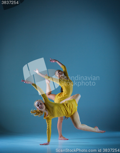 Image of The two modern ballet dancers 