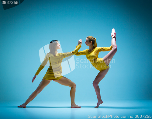 Image of The two modern ballet dancers 