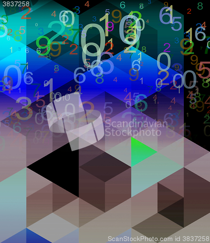 Image of abstract numbers background