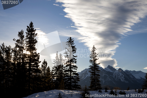 Image of Rocky Mountains in Winter Canada