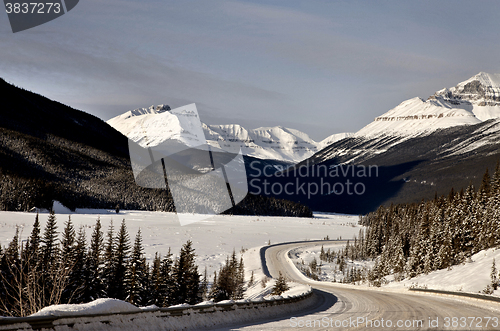 Image of Rocky Mountains in Winter Canada