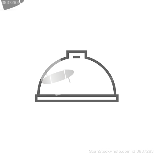 Image of Restaurant cloche line icon.