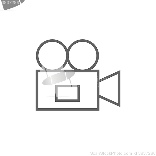 Image of Video camera line icon.