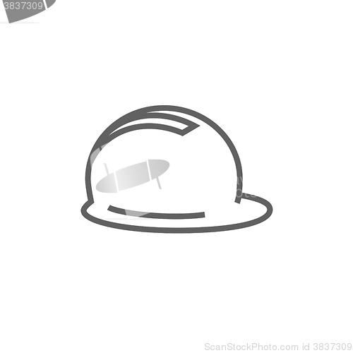 Image of Hard hat line icon.