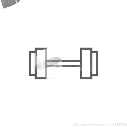 Image of Dumbbell line icon.