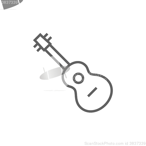 Image of Guitar line icon.