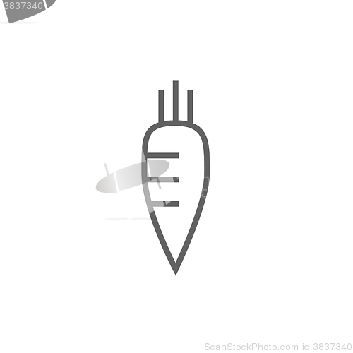 Image of Carrot line icon.