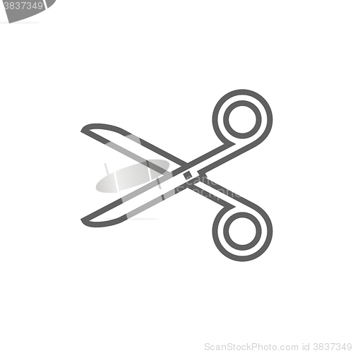 Image of Scissors line icon.