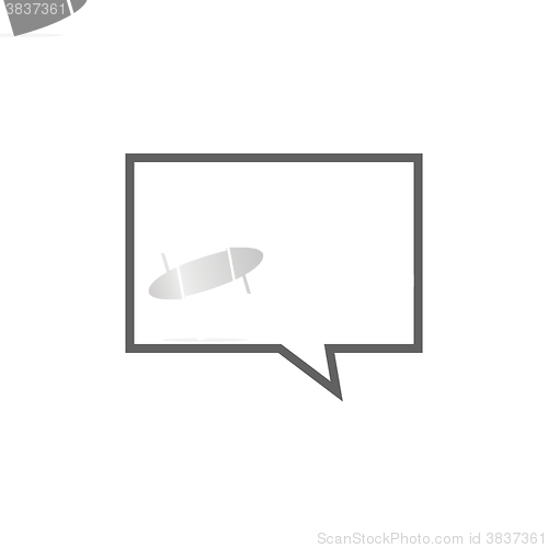 Image of Empty speech square line icon.