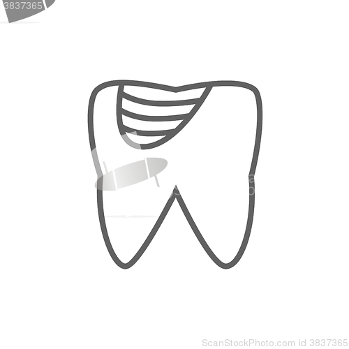 Image of Tooth decay line icon.