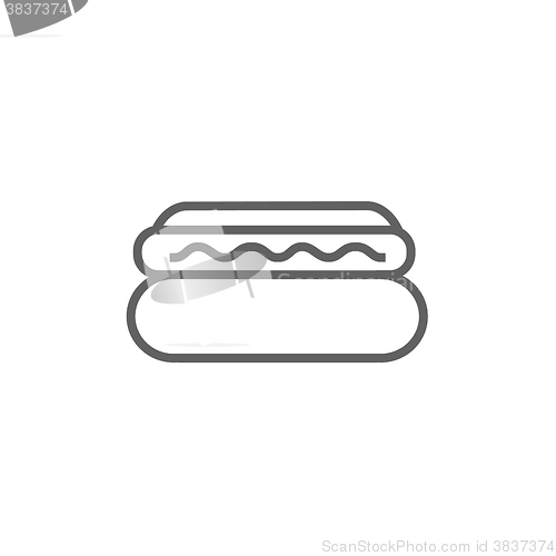 Image of Hotdog line icon.