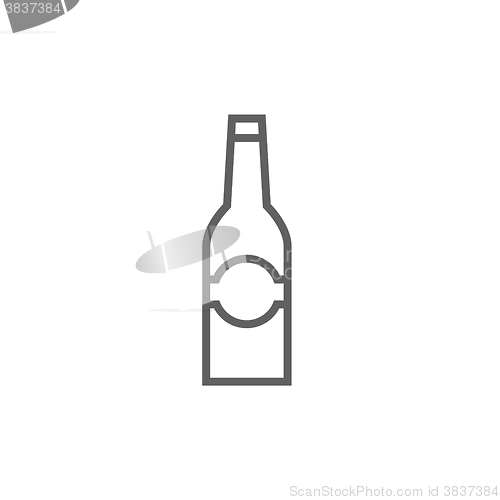 Image of Glass bottle line icon.