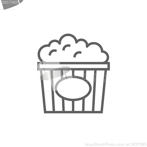 Image of Popcorn line icon.