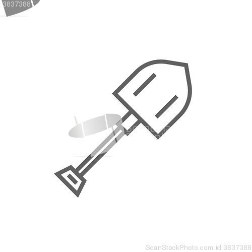 Image of Shovel line icon.