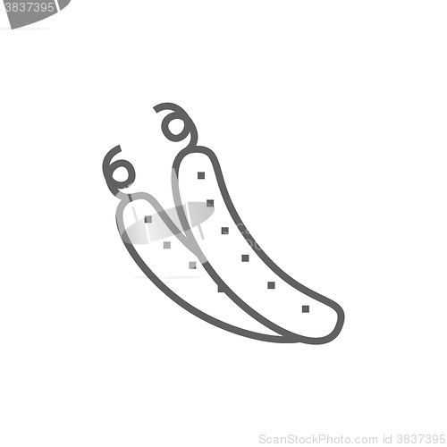 Image of Cucumber line icon.