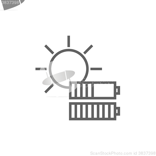 Image of Solar energy line icon.