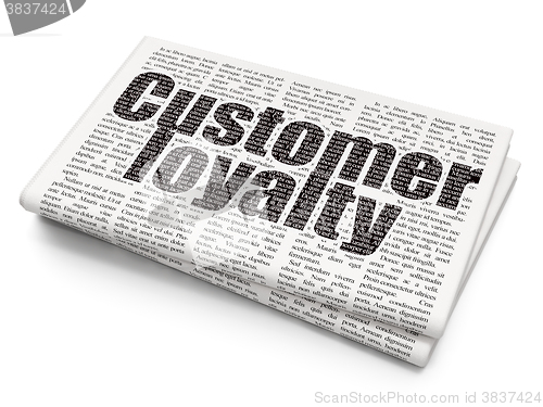 Image of Marketing concept: Customer Loyalty on Newspaper background
