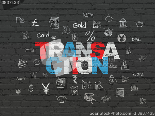 Image of Money concept: Transaction on wall background
