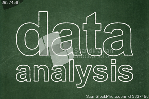 Image of Information concept: Data Analysis on chalkboard background