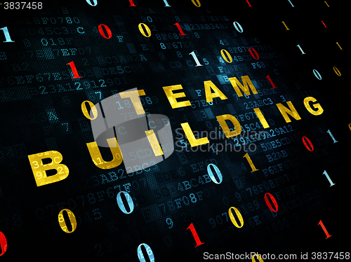 Image of Finance concept: Team Building on Digital background