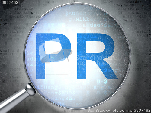 Image of Advertising concept: PR with optical glass