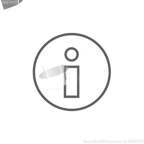 Image of Information sign line icon.