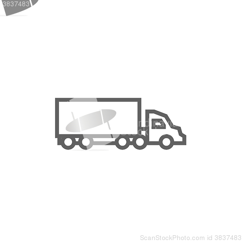 Image of Delivery truck line icon.