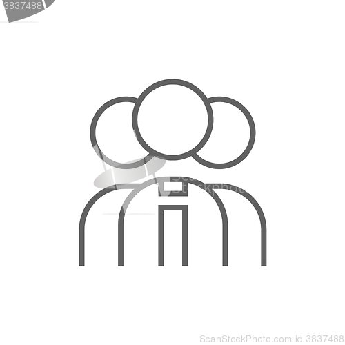 Image of Group of businessmen line icon.