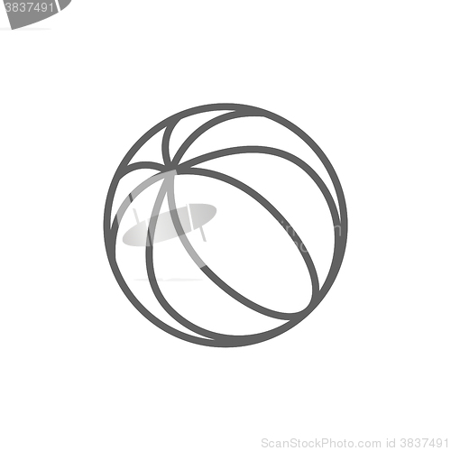 Image of Beach ball line icon.