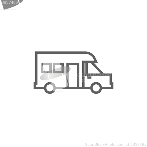 Image of Motorhome line icon.