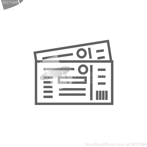 Image of Tickets line icon.
