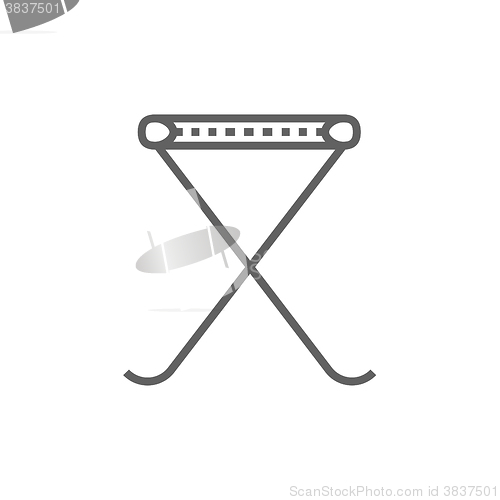 Image of Folding chair line icon.