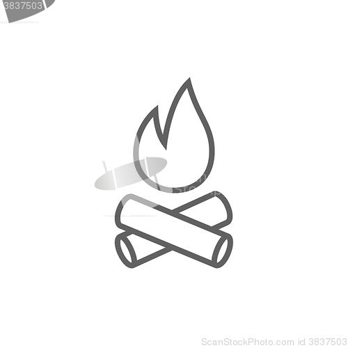 Image of Campfire line icon.