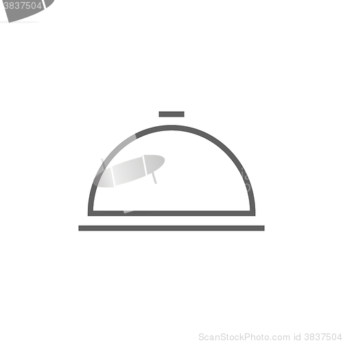 Image of Restaurant cloche line icon.
