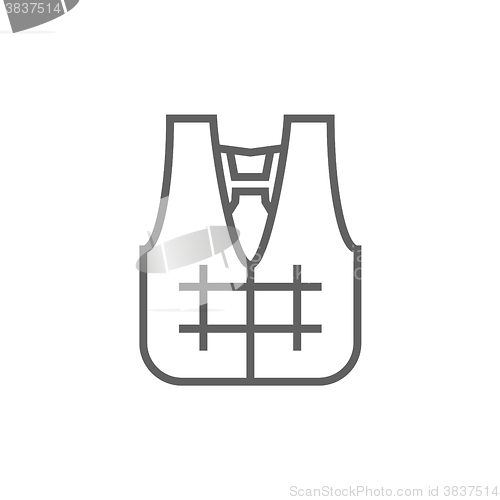 Image of Life vest line icon.