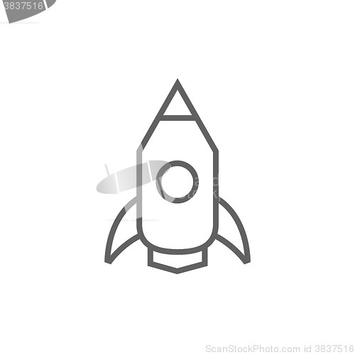 Image of Rocket line icon.